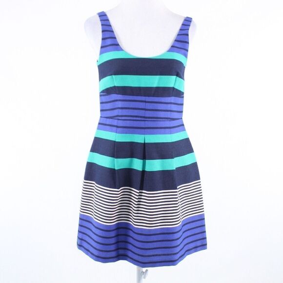 Ann Taylor LOFT purple blue dress 4 - Picture 1 of 8
